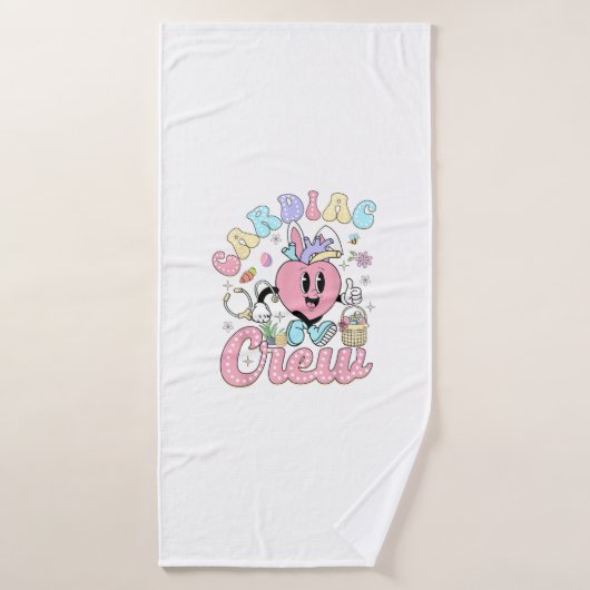 Funny Cardiac Crew Easter Day CVICU Nurse Cardiolo バスタオル (バスタオル)