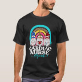 Funny Cardiac Nurse Squad Leopard Rainbow Gnomies Tシャツ (正面)