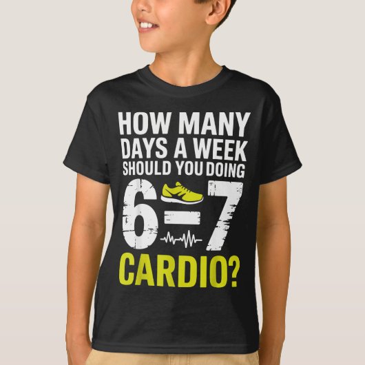Funny Cardio Motivation Fitness Humor Running Work Tシャツ (正面)