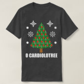 Funny Cardiologist Christmas Tree Cardiology Offic Tシャツ (デザイン正面)