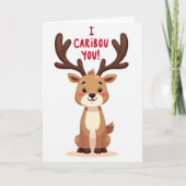 Funny Caribou Care About You Card カード (正面)