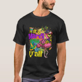 Funny Carnival Party Gift Idea Flamingo Mardi Gras Tシャツ (正面)
