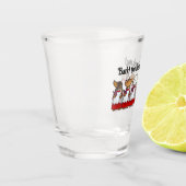 Funny Carol Singing Dogs Christmas Pug Pomeranian ショットグラス (左)