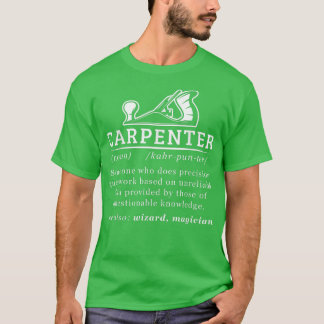 Funny Carpenter Definition Woodworking Carpentry Tシャツ
