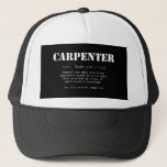 Funny Carpenter Gift - Dictionary Definition キャップ<br><div class="desc">A funny Carpenter Dictionary definition gift in support of all those Carpenters! - "Carpenter: Someone who does precision guesswork based on unreliable data provided by those of questionable knowledge."</div>