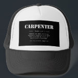 Funny Carpenter Gift - Dictionary Definition キャップ<br><div class="desc">A funny Carpenter Dictionary definition gift in support of all those Carpenters! - "Carpenter: Someone who does precision guesswork based on unreliable data provided by those of questionable knowledge."</div>