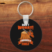 Funny Carpenter Saying - Don't Worry! I Hugged It  キーホルダー (正面)