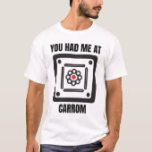 Funny carrom board player tシャツ (正面)