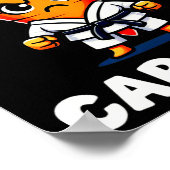 Funny Carrot In Karate Gi Carrate Black Belt Marti ポスター (角)
