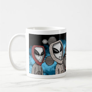 Funny Cartoon Alien Mug | Adorable Sci-Fi コーヒーマグカップ
