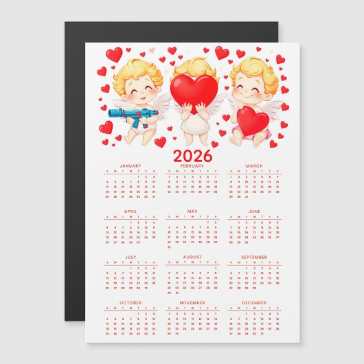 Funny cartoon angels calendar 2026 (正面/裏面)