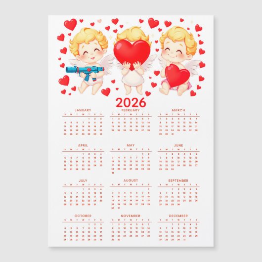 Funny cartoon angels calendar 2026 (正面)