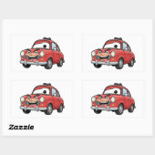 Funny Cartoon Car Character Sticker 長方形シール (シート)