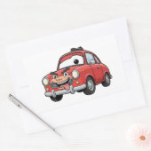 Funny Cartoon Car Character Sticker 長方形シール (封筒)