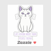 Funny Cartoon Cat シール (シート)