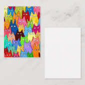 Funny Cartoon Cats Color Pencil Drawing ノートカード (正面/裏面)