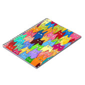 Funny Cartoon Cats Color Pencil Drawing ノートブック (左側)