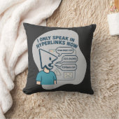 Funny cartoon character with mouse cursor head クッション (ブランケット)