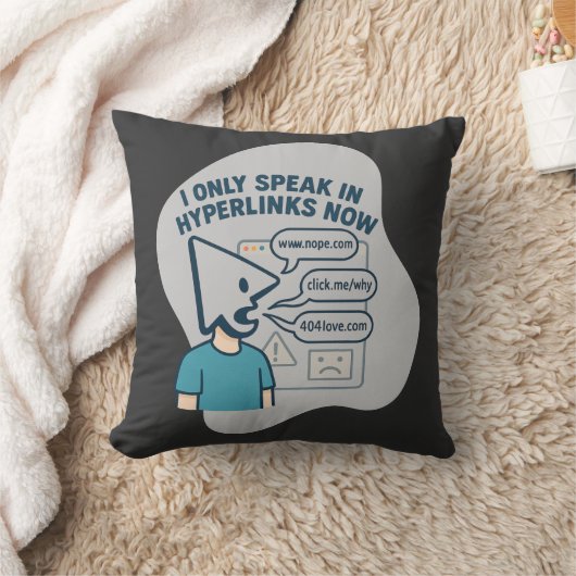 Funny cartoon character with mouse cursor head クッション (ブランケット)