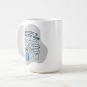 Funny cartoon character with mouse cursor head コーヒーマグカップ (正面左)