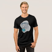 Funny cartoon character with mouse cursor head  トライブレンドＴシャツ (正面全面)