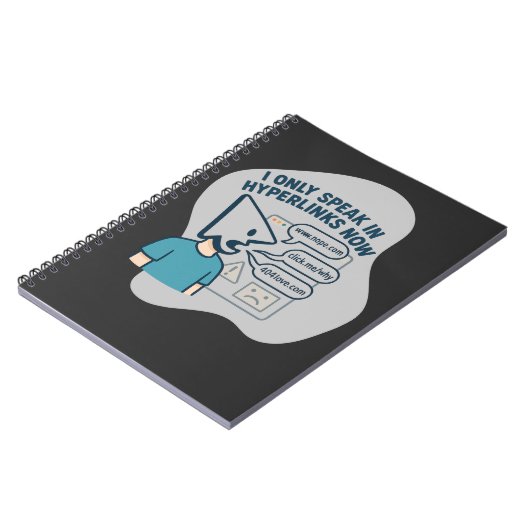 Funny cartoon character with mouse cursor head ノートブック (左側)