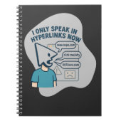 Funny cartoon character with mouse cursor head ノートブック (正面)