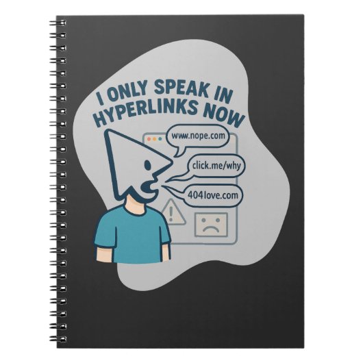 Funny cartoon character with mouse cursor head ノートブック (正面)