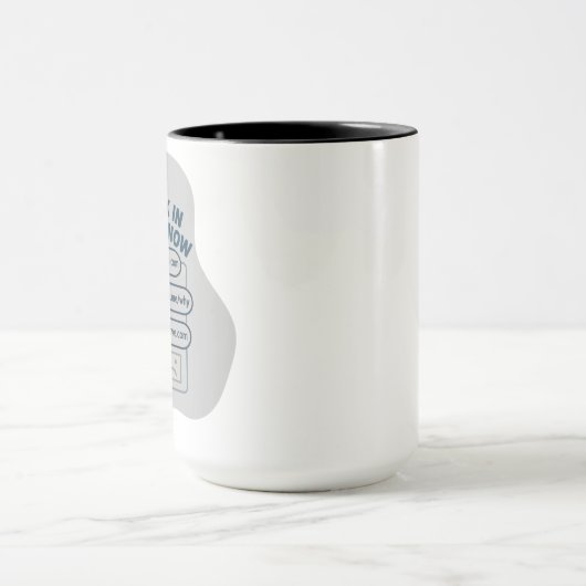 Funny cartoon character with mouse cursor head  マグカップ (中央)