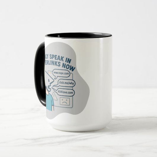 Funny cartoon character with mouse cursor head  マグカップ (正面左)