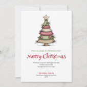 Funny cartoon Christmas tree greeting card シーズンカード (正面)