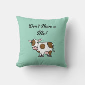 Funny Cartoon Cow with Cute Farm Animal Attitude クッション (正面)