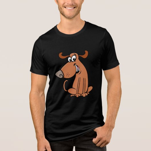 Funny Cartoon Dog トライブレンドＴシャツ (正面)