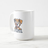Funny Cartoon Dog Butler Quote コーヒーマグカップ (正面左)