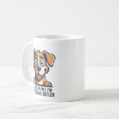 Funny Cartoon Dog Butler Quote コーヒーマグカップ (正面左)