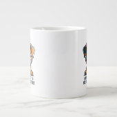 Funny Cartoon Dog Butler Quote ジャンボコーヒーマグカップ (正面)