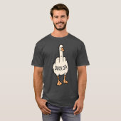 Funny Cartoon Duck T-Shirt with “DUCK OFF” Tシャツ (正面フル)