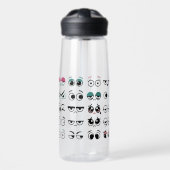 Funny Cartoon Eyes Water Bottle ウォーターボトル (正面)