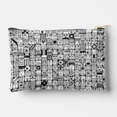 Funny Cartoon Faces Squares アクセサリーポーチ (裏面)