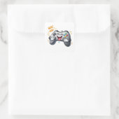 Funny Cartoon Game Controller Laughing Sticker スクエアシール (バッグ)