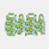 Funny Cartoon Green Fish Drawing Favor Boxes フェイバーボックス (折り畳みなし)