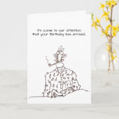 Funny Cartoon Groovy Dude Happy Birthday Card カード (黄色い花)