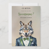 Funny Cartoon Humanoide Wolf Groomsman (正面)
