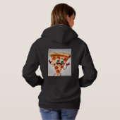 Funny Cartoon Pizza Slice T-Shirt - Cute Anthropom パーカ (裏面フル)