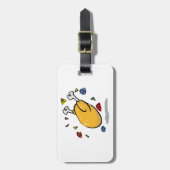 Funny Cartoon Roast Chicken Falling ラゲッジタグ (正面縦)
