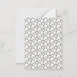 Funny Cartoon Sitting Dogs ノートカード