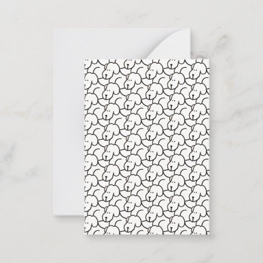 Funny Cartoon Sitting Dogs ノートカード (正面)