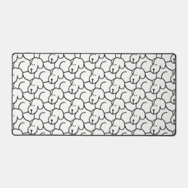 Funny Cartoon Sitting Dogs Desk Mat デスクマット