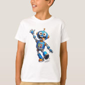 Funny Cartoon Tech Character Design Tシャツ (正面)