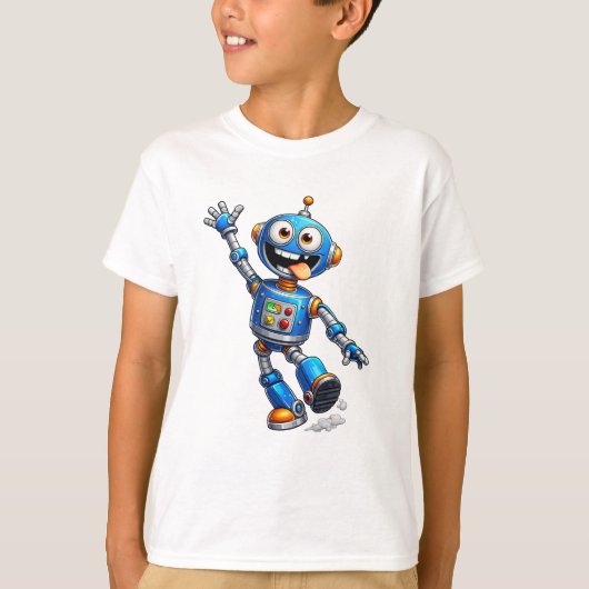 Funny Cartoon Tech Character Design Tシャツ (正面)